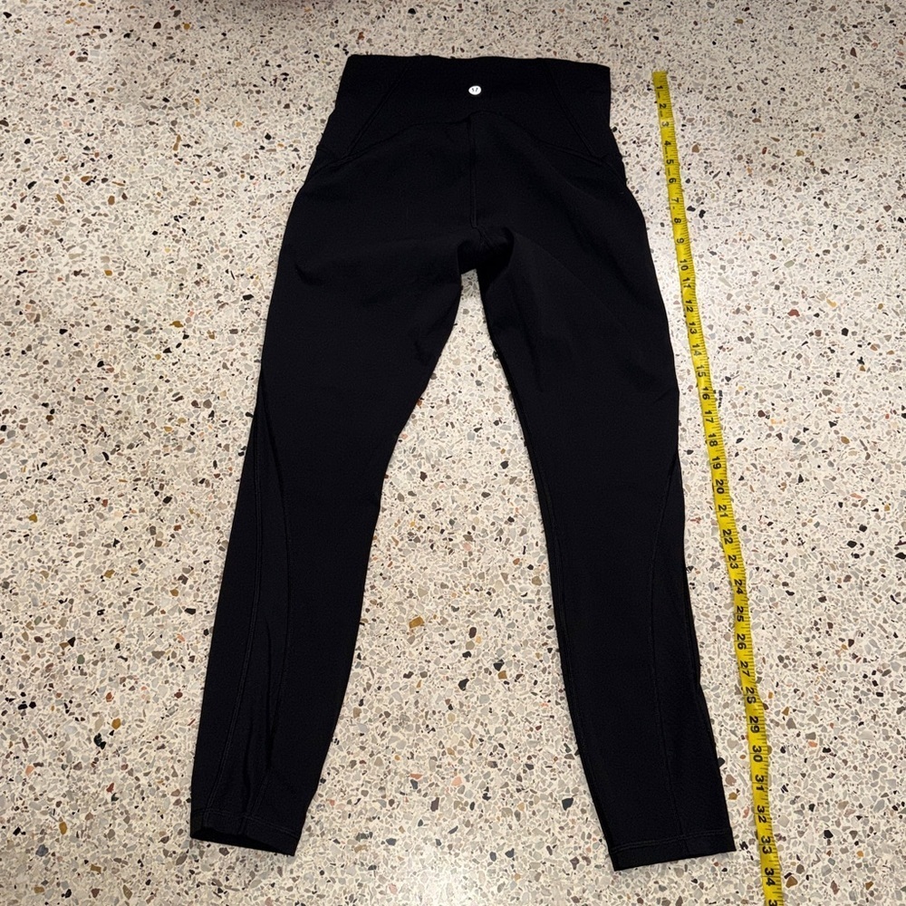 Lululemon train times black leggings tights 6 high rise waist - Picture 3 of 5